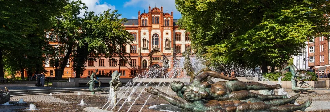 Altes Gotik-Gebäude in Rostock.